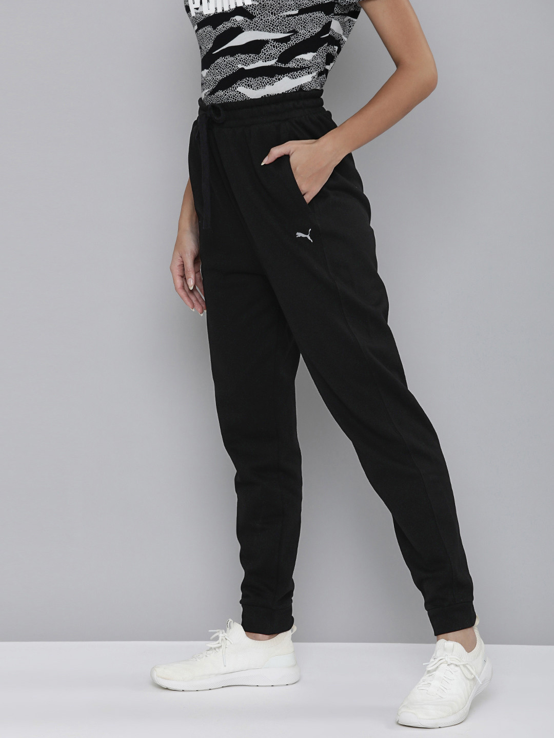 Puma Women Black STUDIO FLEECE Joggers