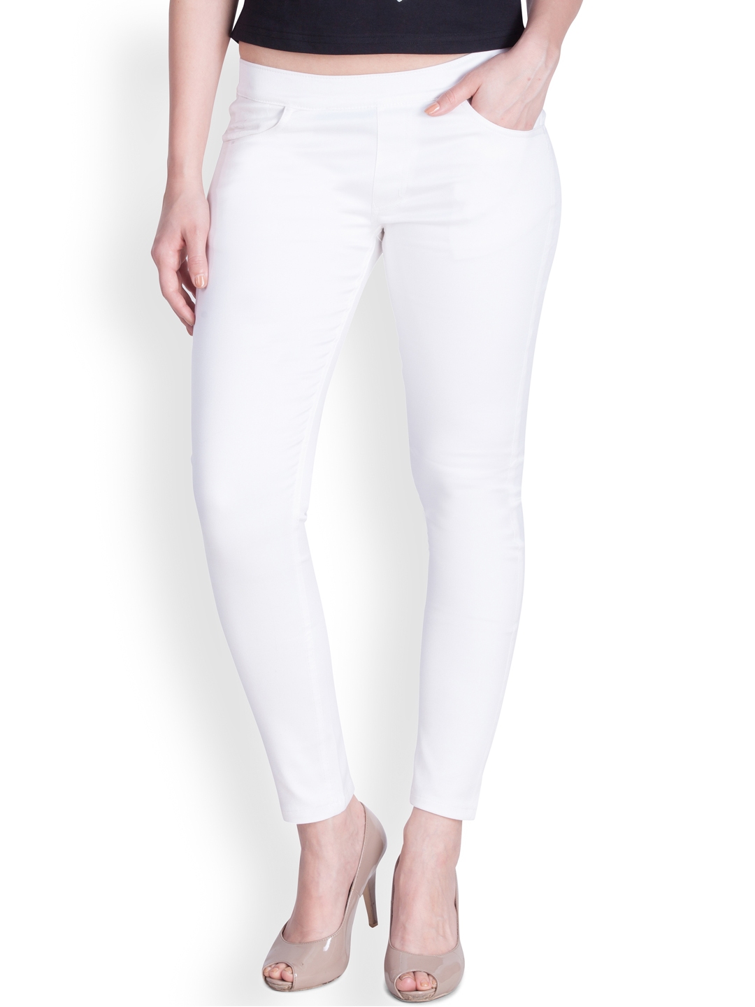 White 2025 jeggings myntra