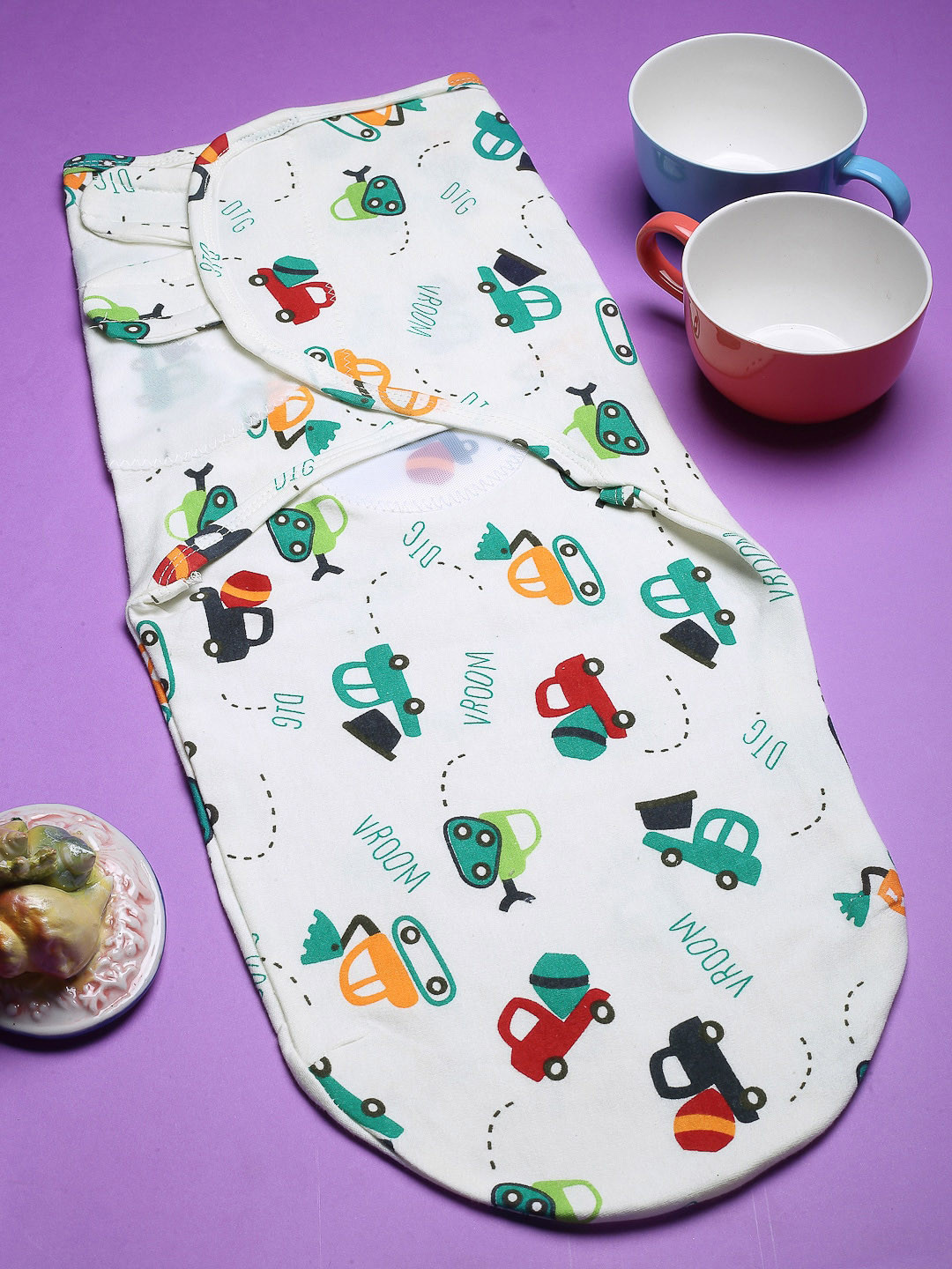 Babymoon Infants Printed Cotton Adjustable Swaddle Wrap