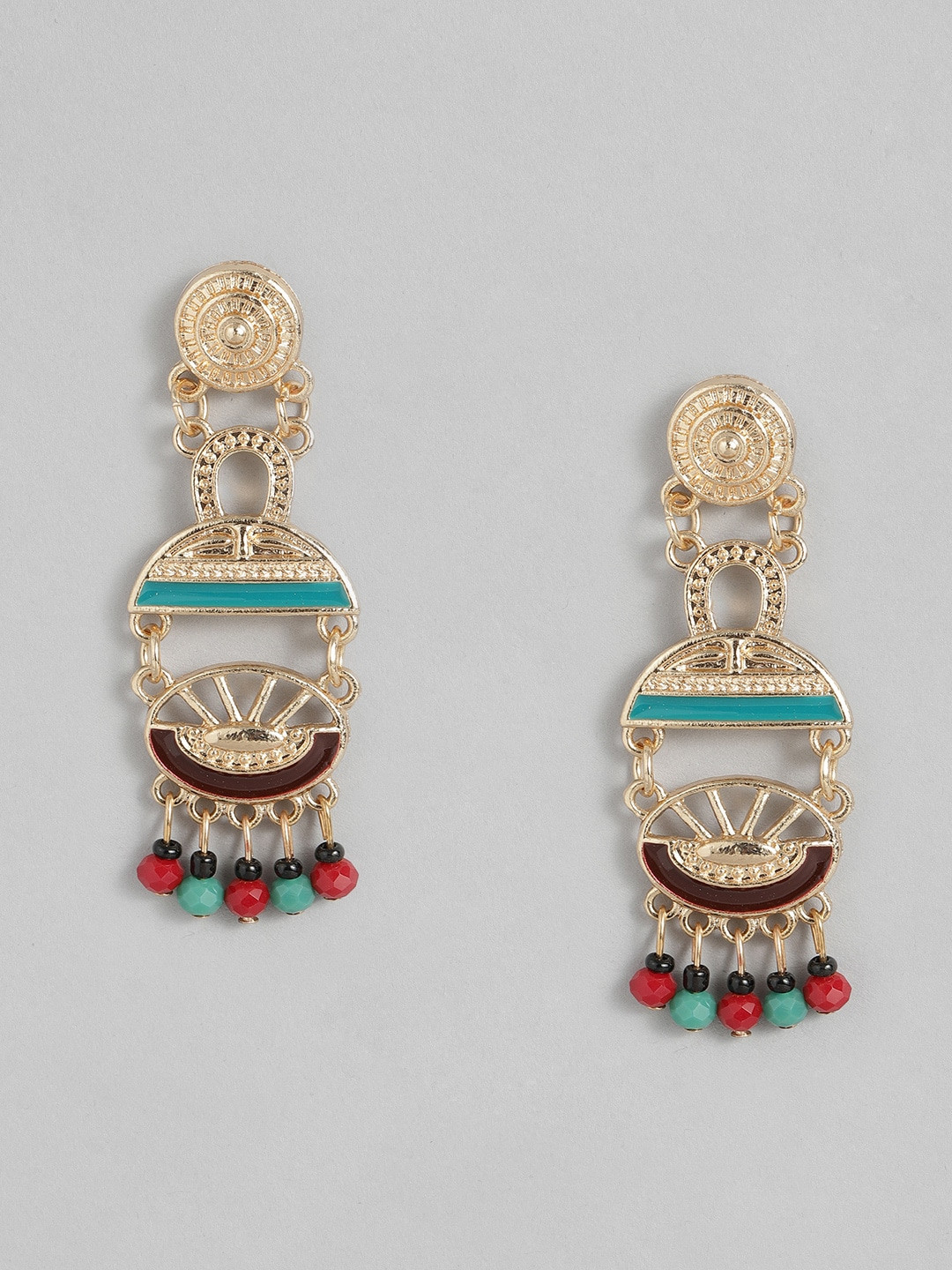 Sangria Circular Drop Earrings