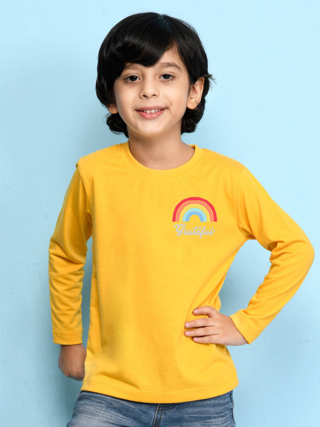 NUSYL Boys Yellow & Red T-shirt