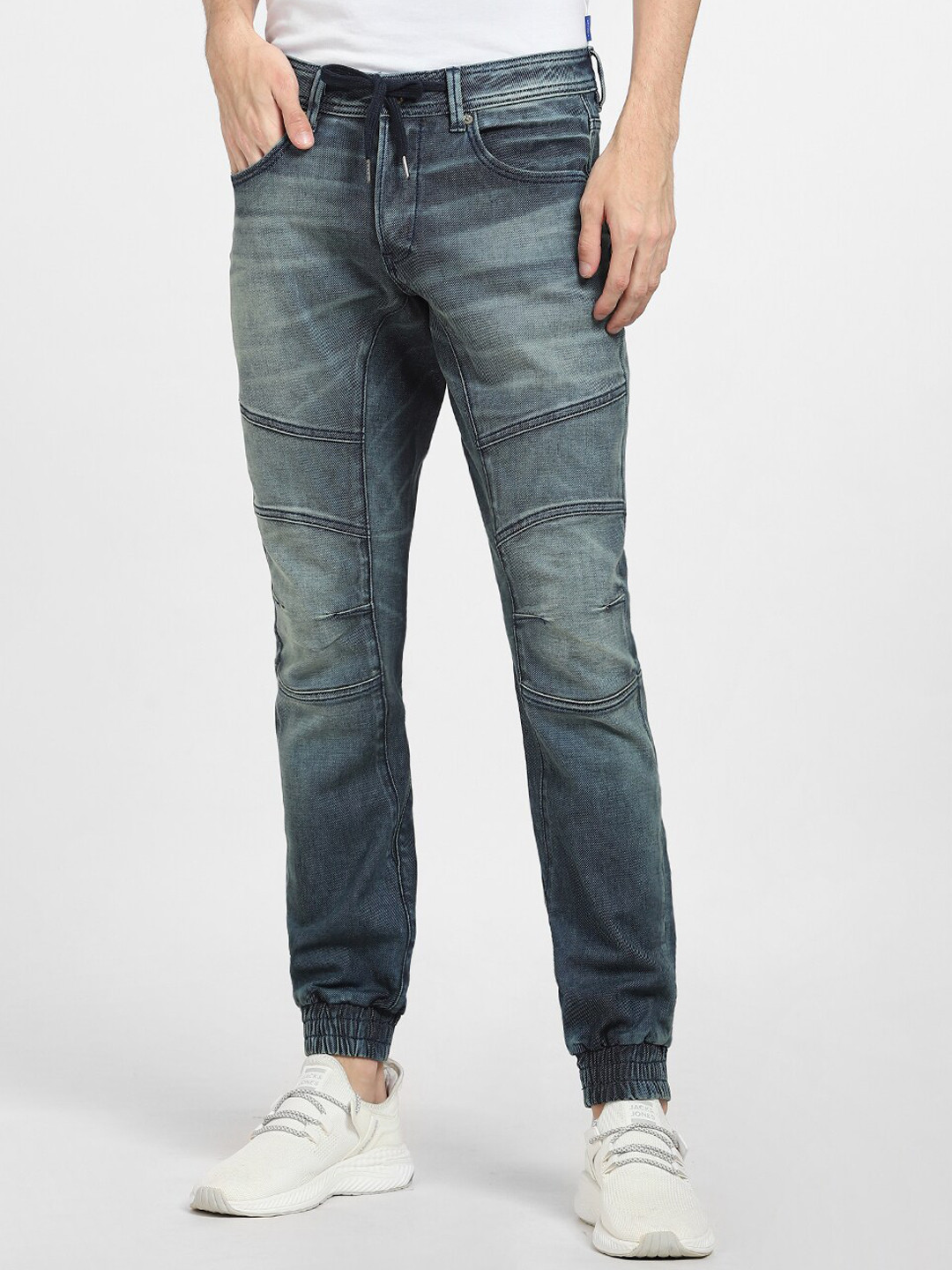 Jack & Jones Men Blue Low-Rise Low Distress Jeans