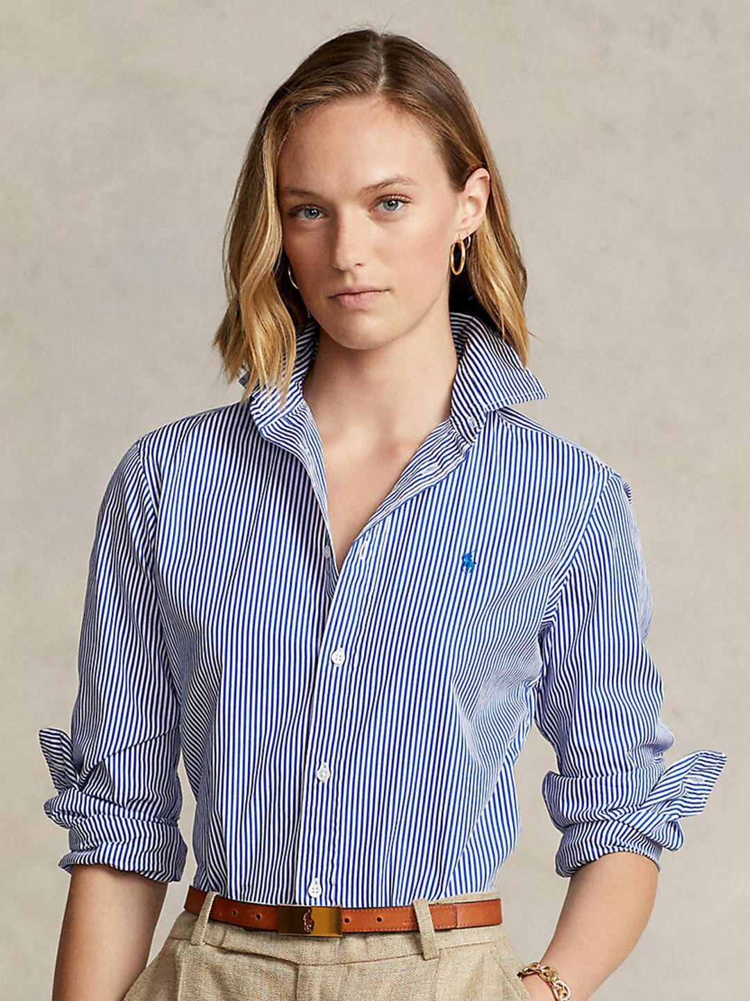 Buy Polo Ralph Lauren Women Blue Classic Fit Striped Casual Shirt Shirts for Women 19846030 Myntra