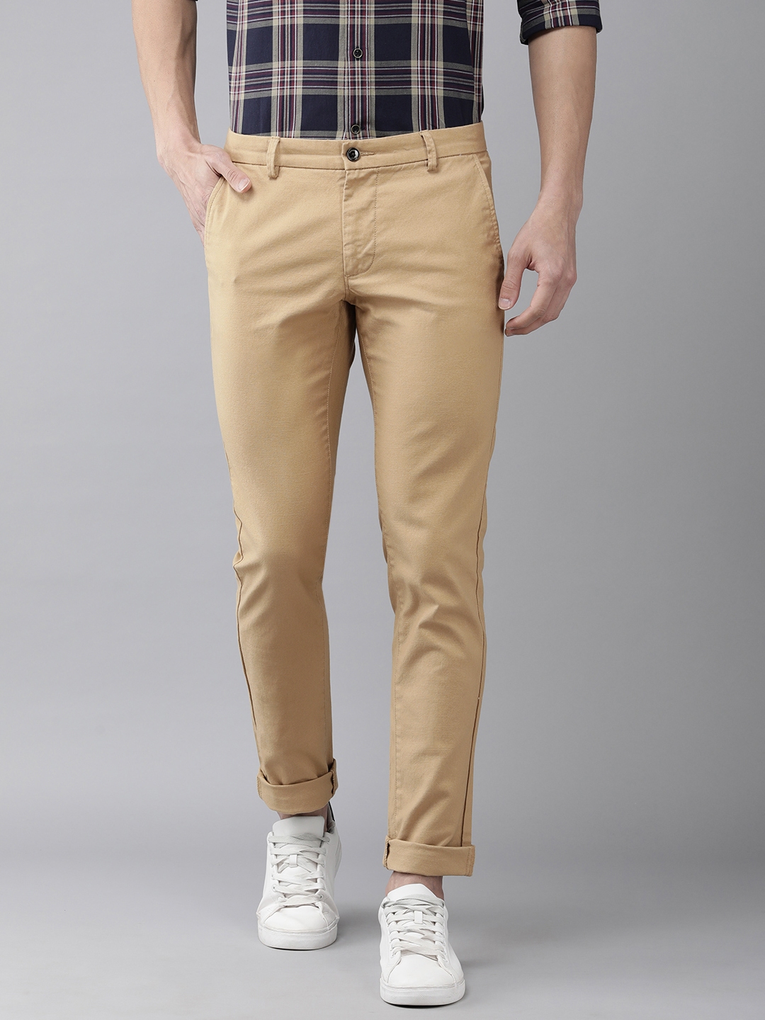 ARROW Slim Fit Men Khaki Trousers  Buy ARROW Slim Fit Men Khaki Trousers  Online at Best Prices in India  Flipkartcom
