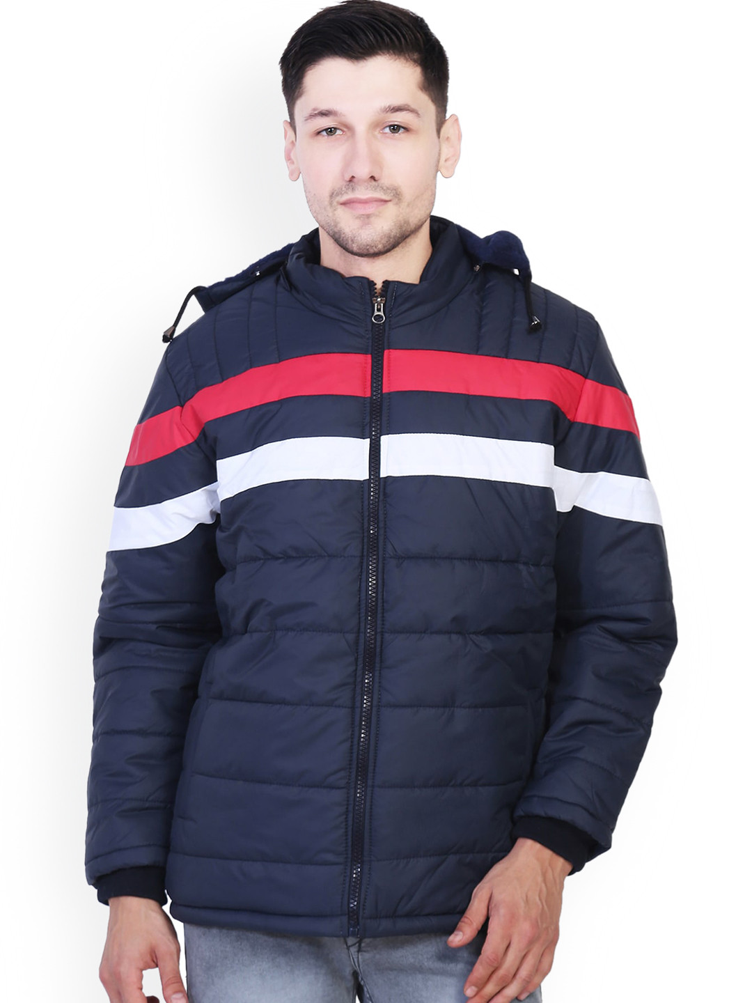 AD & AV Men Blue Water Resistant Rapid-Dry Padded Jacket