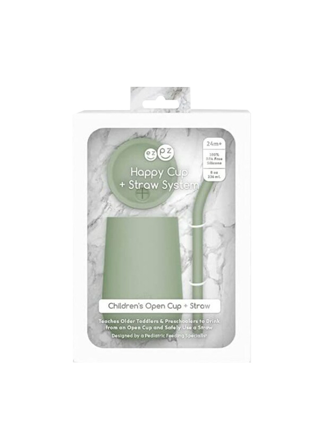 ezpz Kids Green Solid Drinking Straw Cup