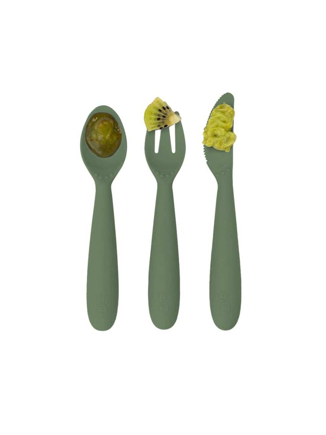 ezpz Kids Olive Green Solid Baby Feeding Utensils
