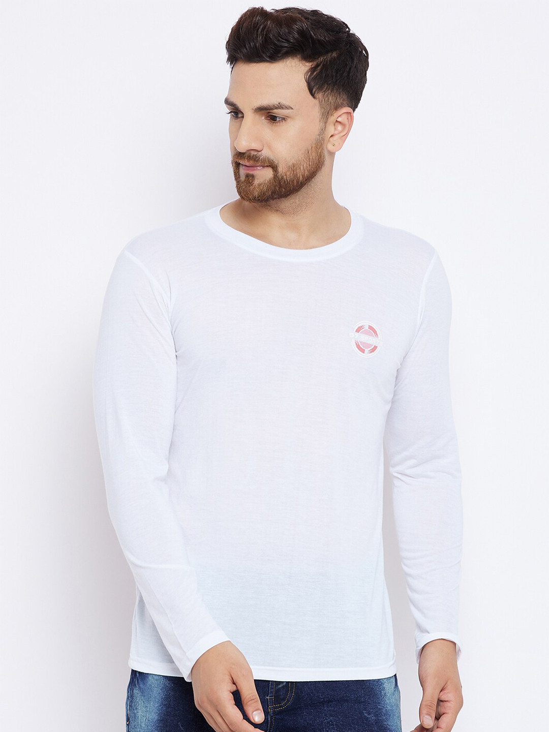 THE MILLION CLUB Men White & Red Typography Printed T-shirt