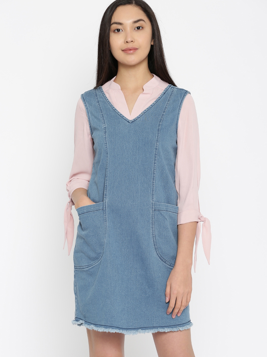 a line denim dress