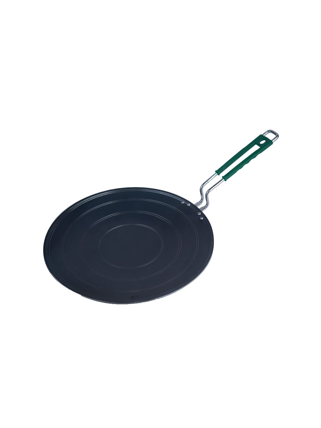 The Indus Valley Black Solid Tawa with Silicon Grip