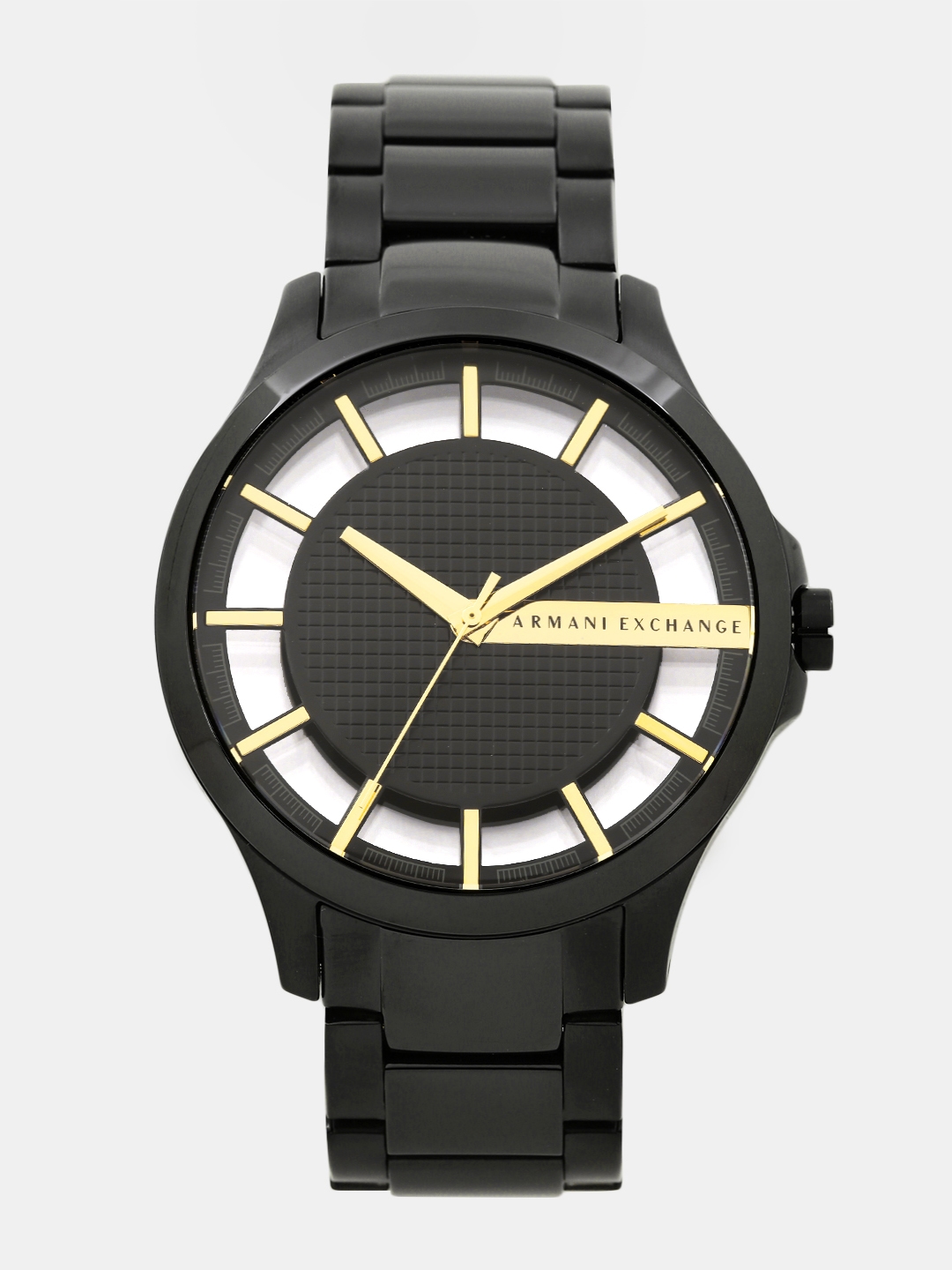 black and gold armani watch mens