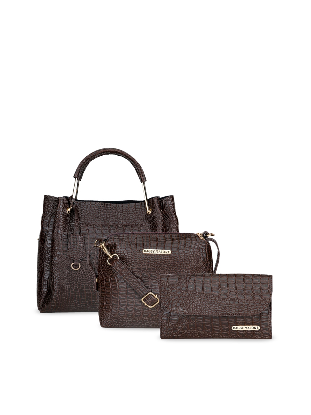 Buy Bagsy Malone Set Of 3 Textured Shopper Tote Bag Handbags for