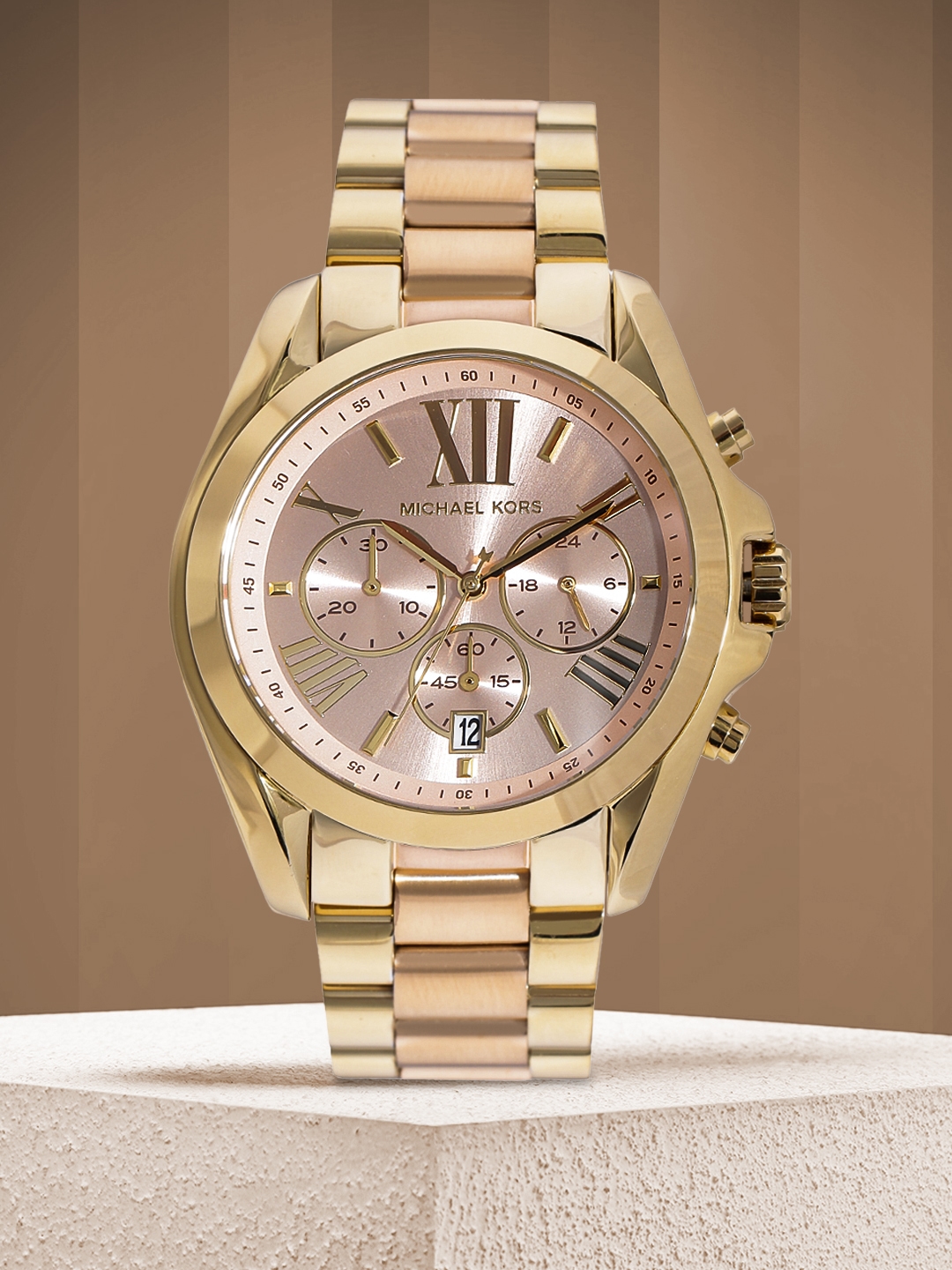 Michael Kors Everest 36mm Silver Dial Gold Bracelet Watch