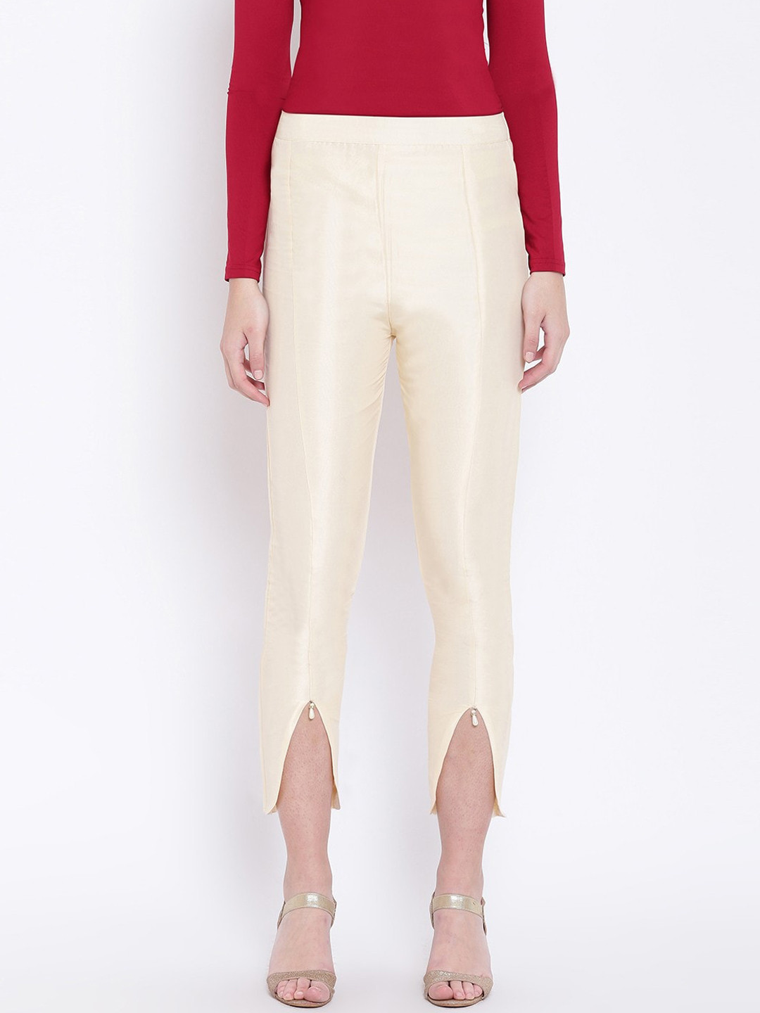 RIVI Women Beige Original Solid Trousers