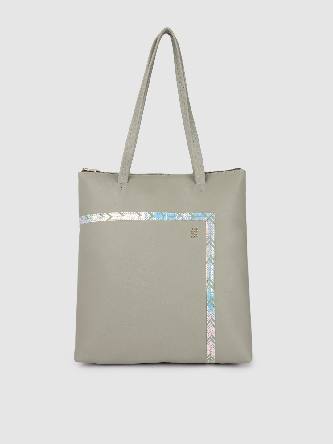 Baggit Green Iridescent Stripe Shoulder Bag