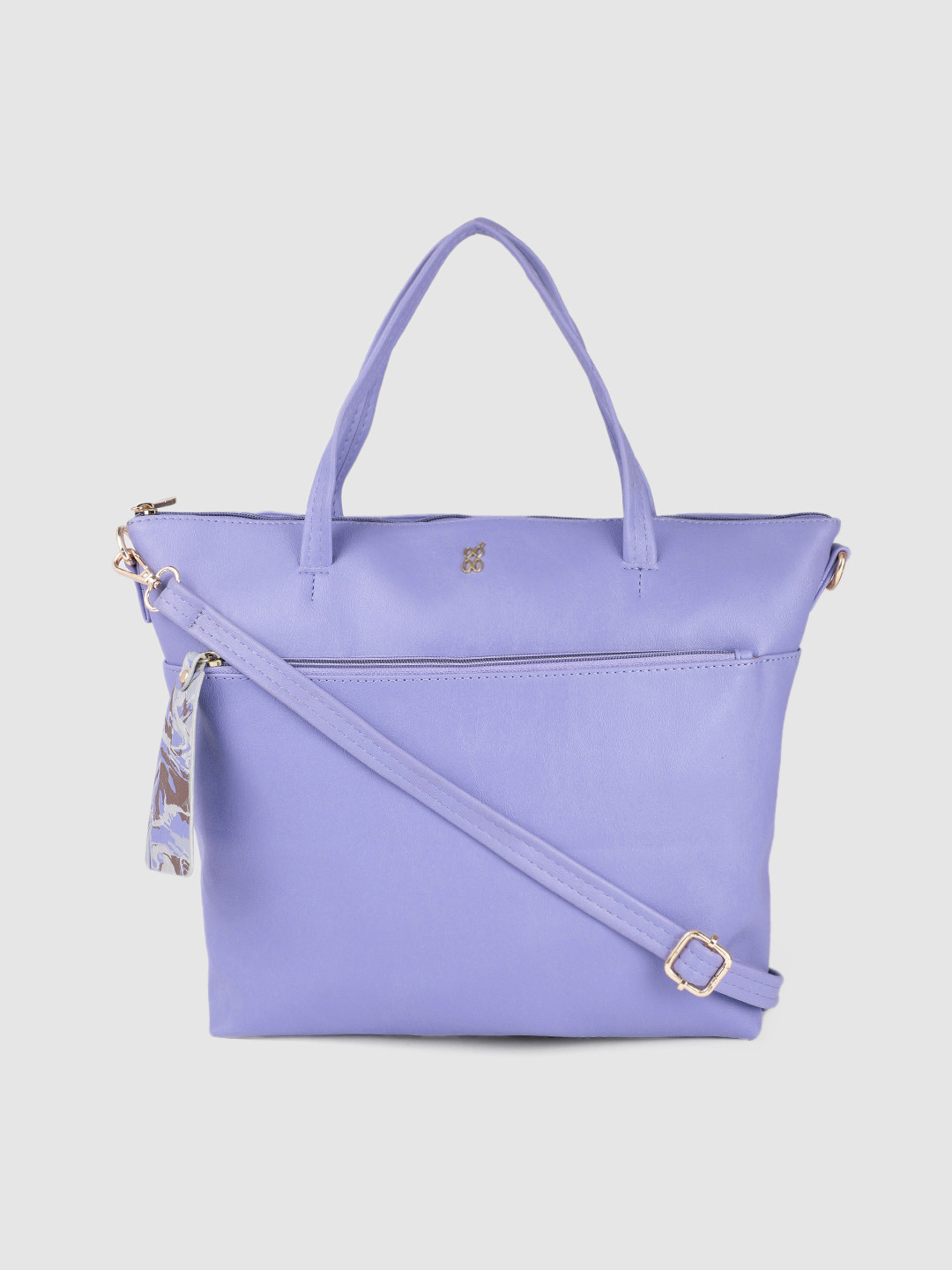 Baggit Lavender Solid Handheld Bag