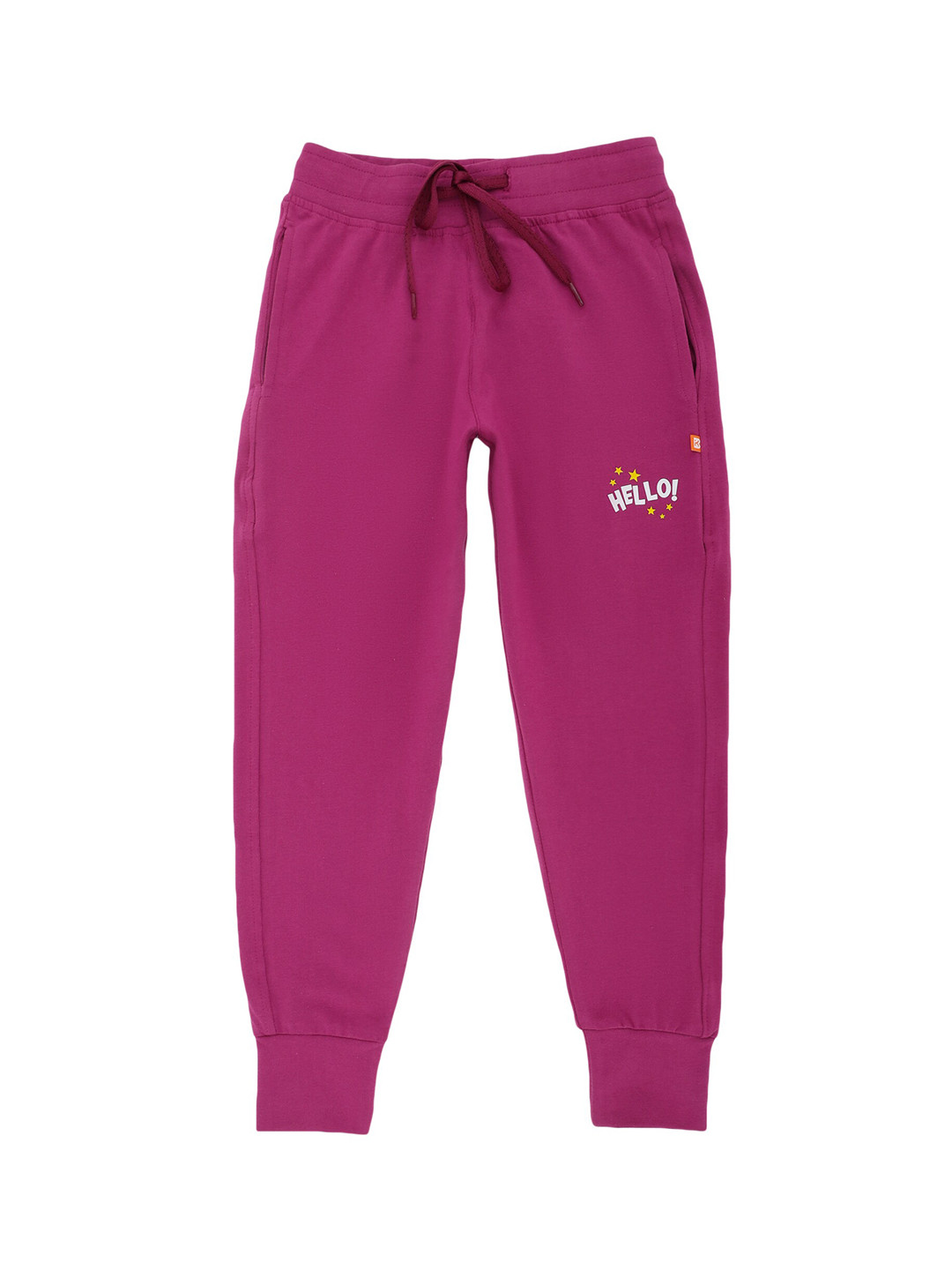 PROTEENS Girls Purple Solid Cotton Joggers