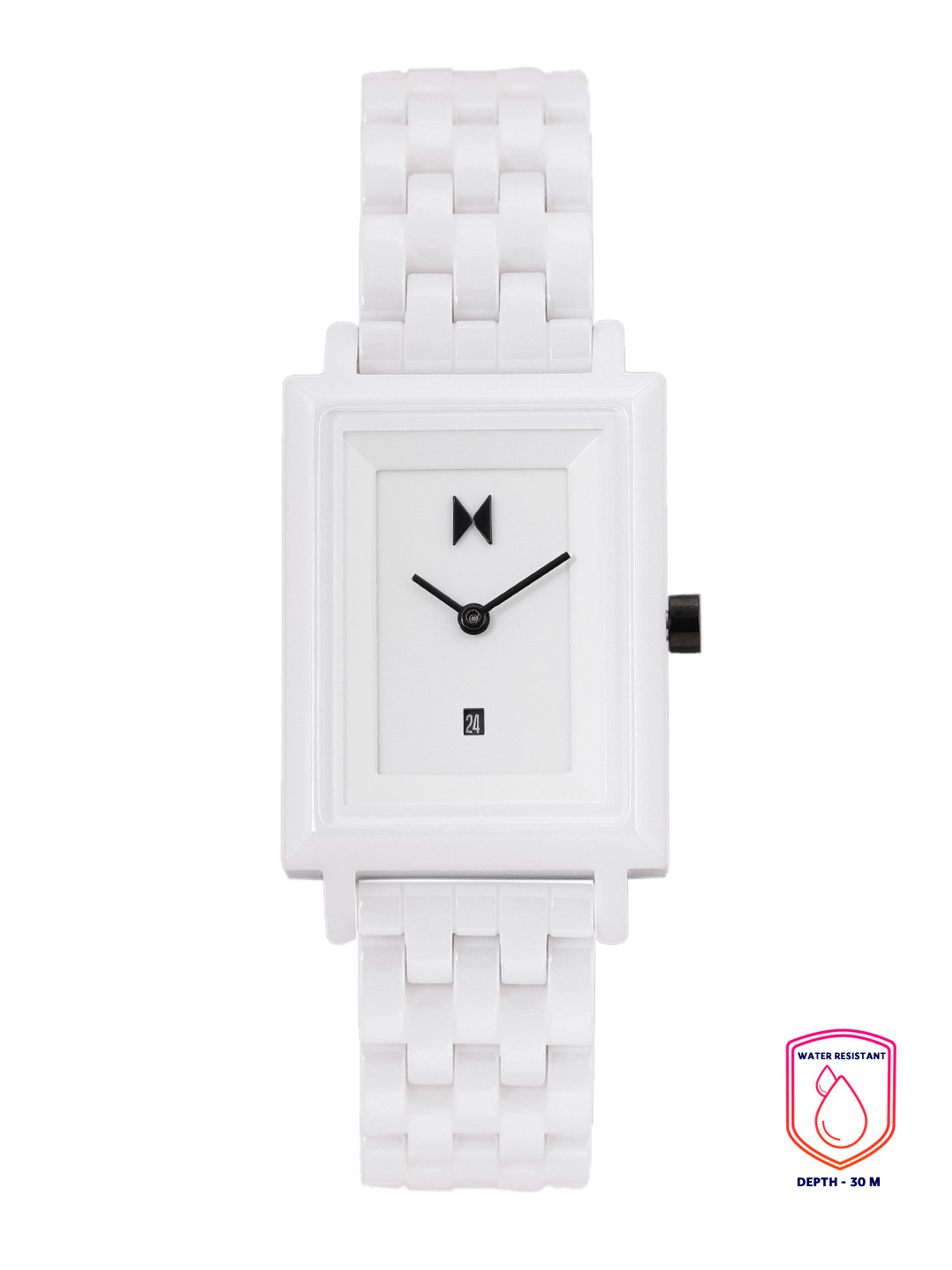 MVMT Women White Dial & Bracelet Style Straps Sig Square Analogue Watch 28000205
