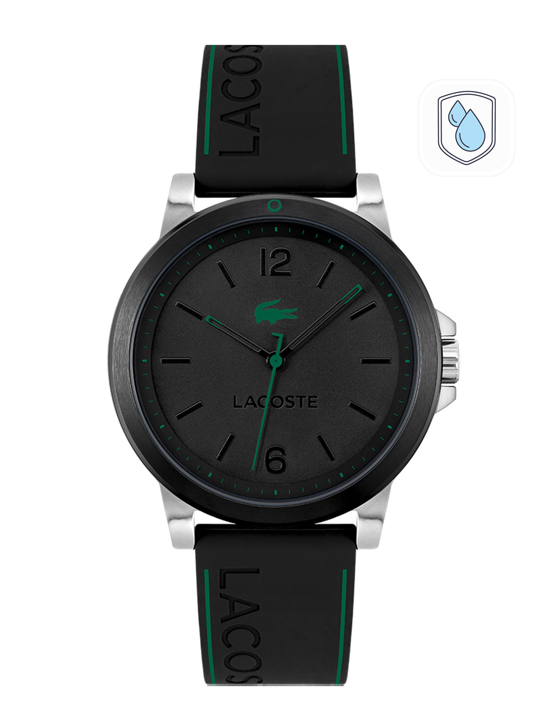 Lacoste Men Black Dial & Straps Court Analogue Watch 2011182