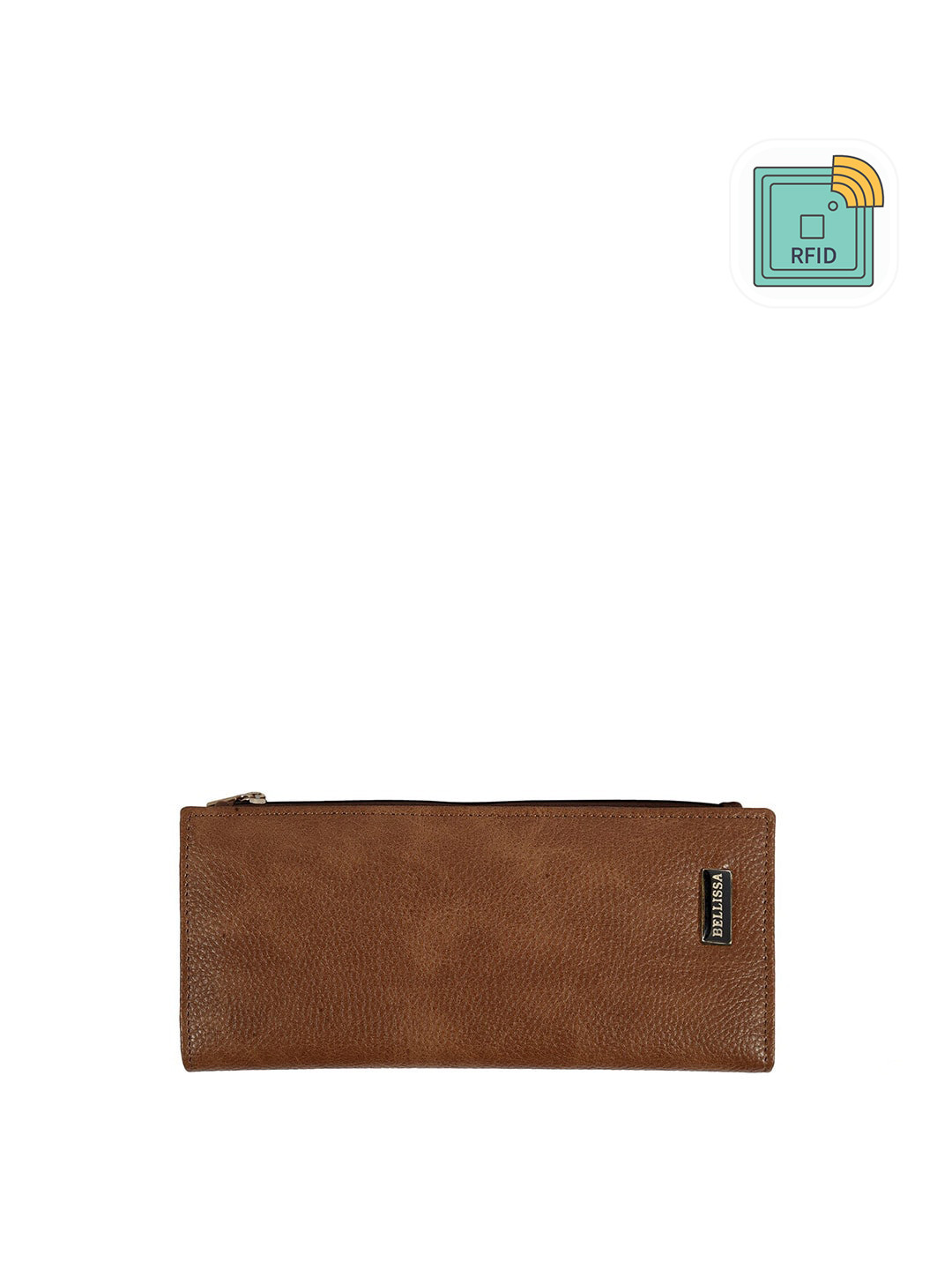 Bellissa Women Zip Detail PU Two Fold Wallet