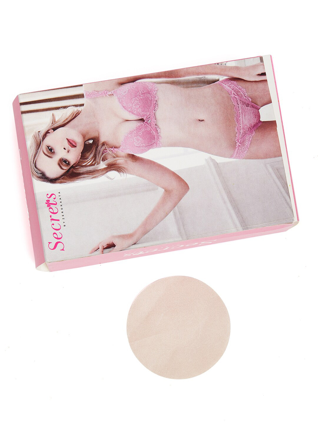 SECRETS BY ZEROKAATA Women Set Of 10 Nude Round Satin Nipple Pastiess