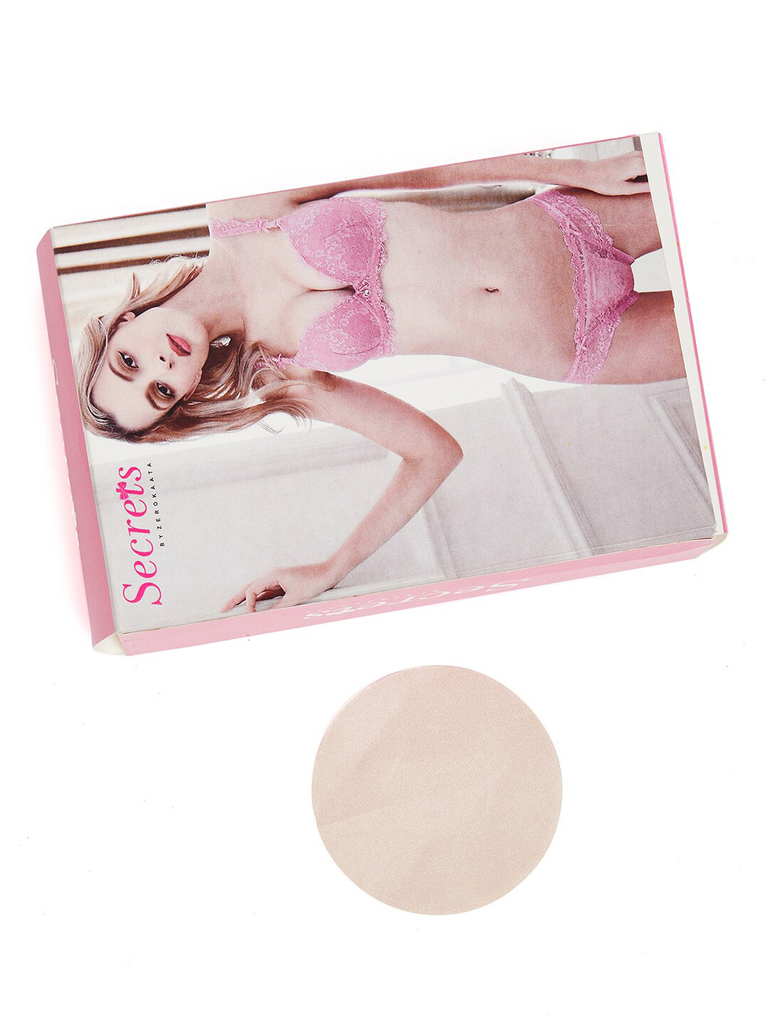 SECRETS BY ZEROKAATA Women Set Of 20 Nude Round Satin Nipple Pasties