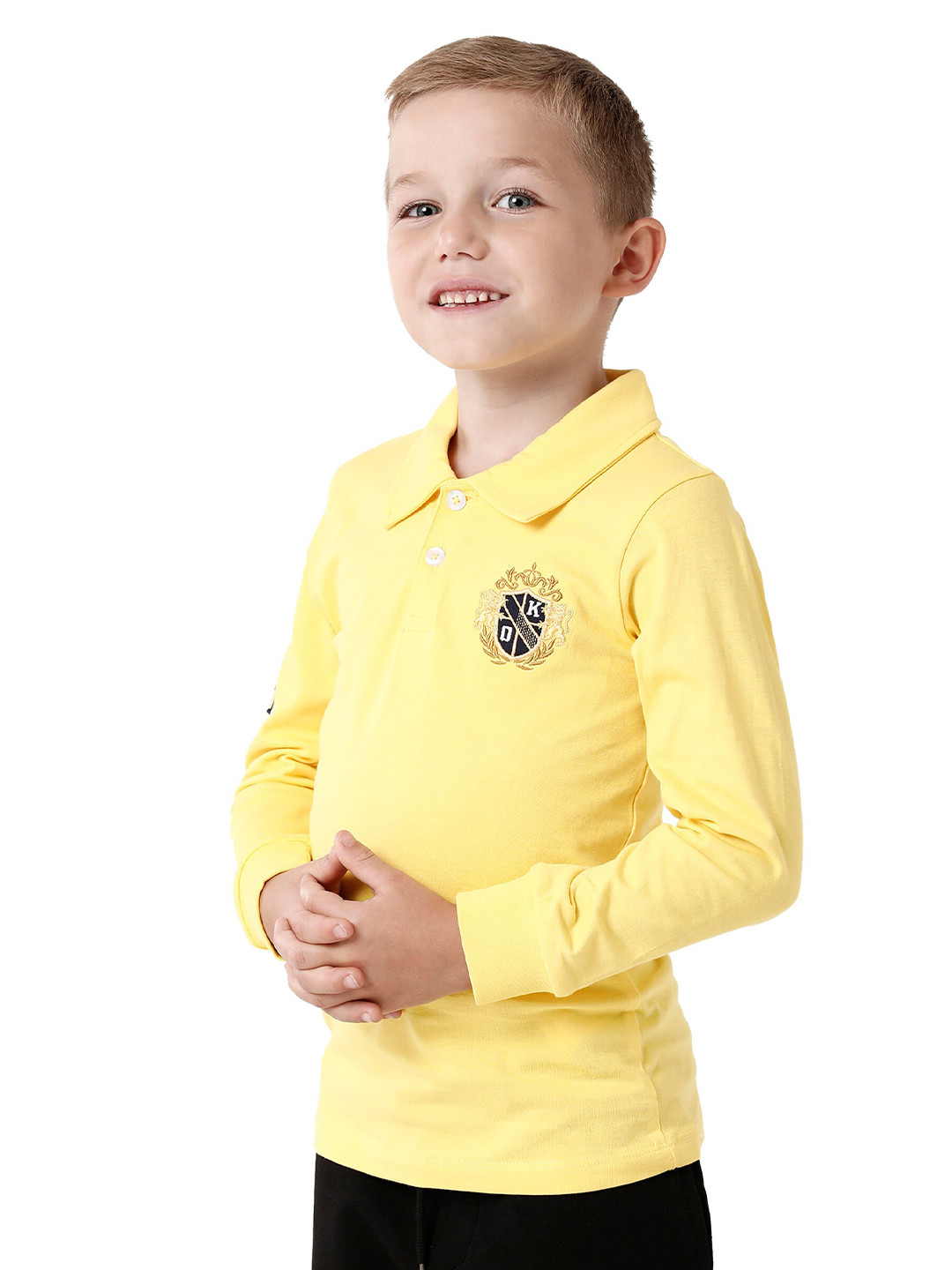 KATE & OSCAR Boys Yellow Full sleeve T-shirt