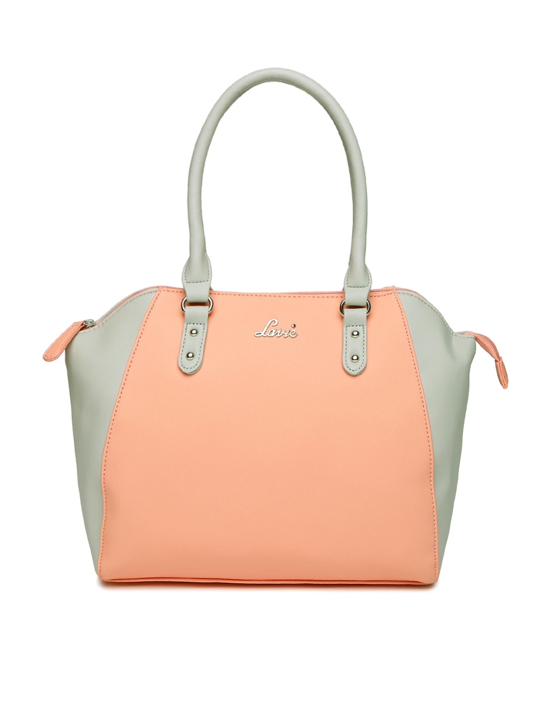 Buy Lavie Peach Coloured Grey Colourblocked Shoulder Bag