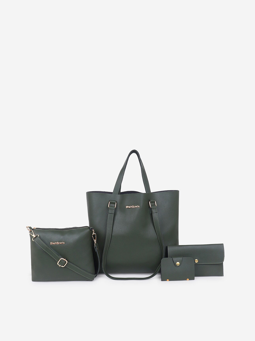Black Spade Women Set of 4 Green Hand Bags