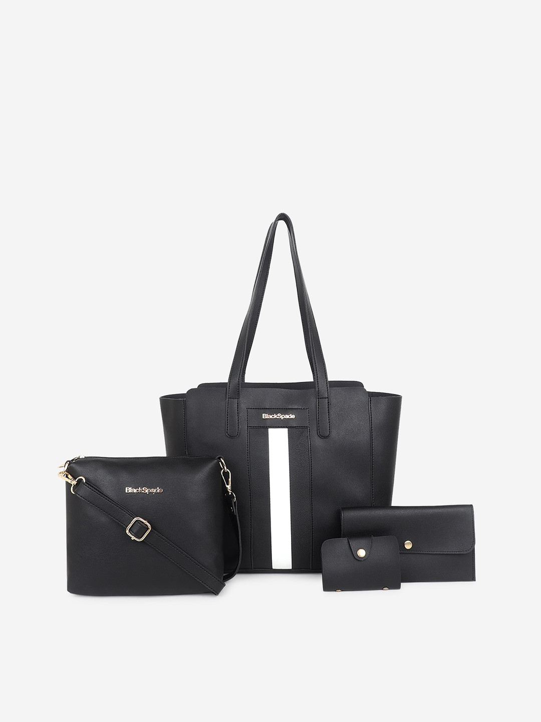 Black Spade Women Set of 4 Black Hand Bags