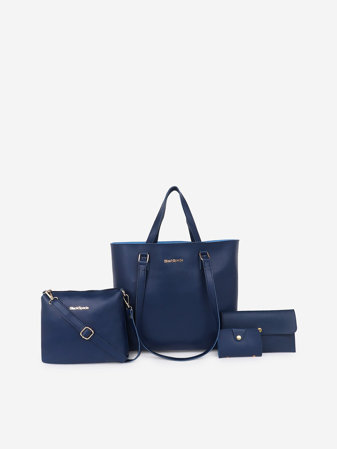 Black Spade Women Set of 4 Blue Hand Bags