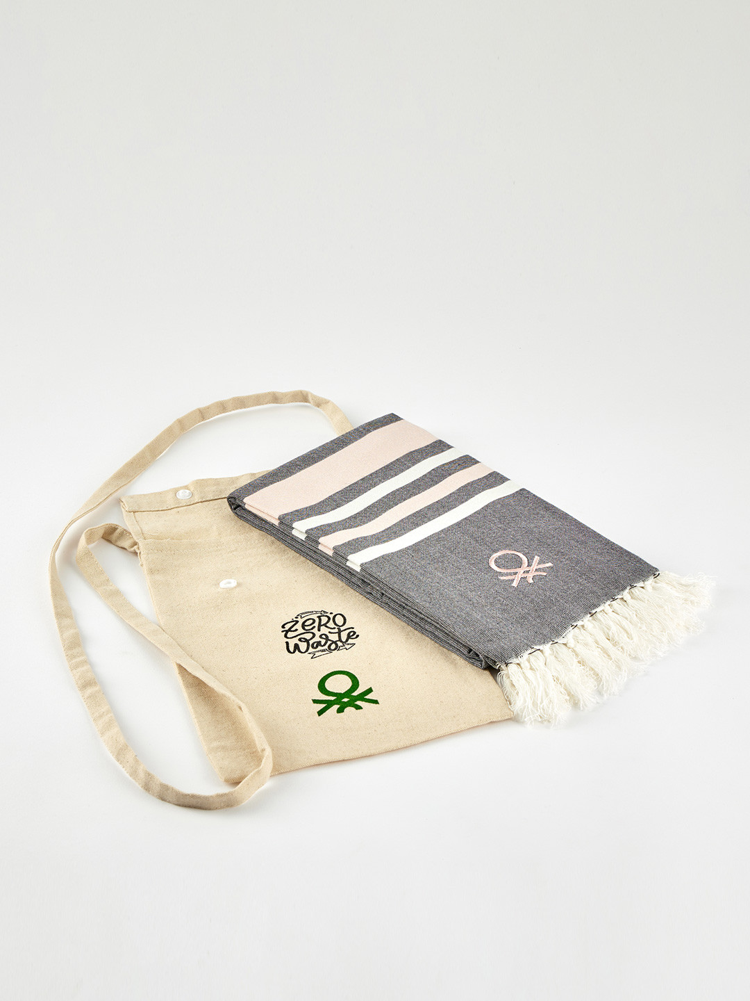 United Colors of Benetton Grey Boutique Bamboo Hammam Bath Towel