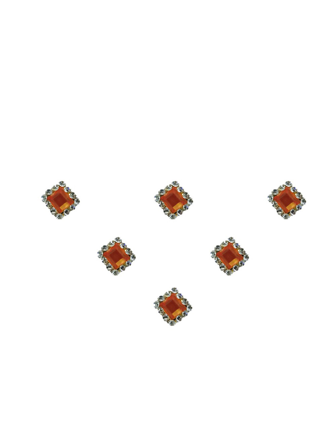 Comet Busters Rust Red Set of 7 Stone Studded Bindis