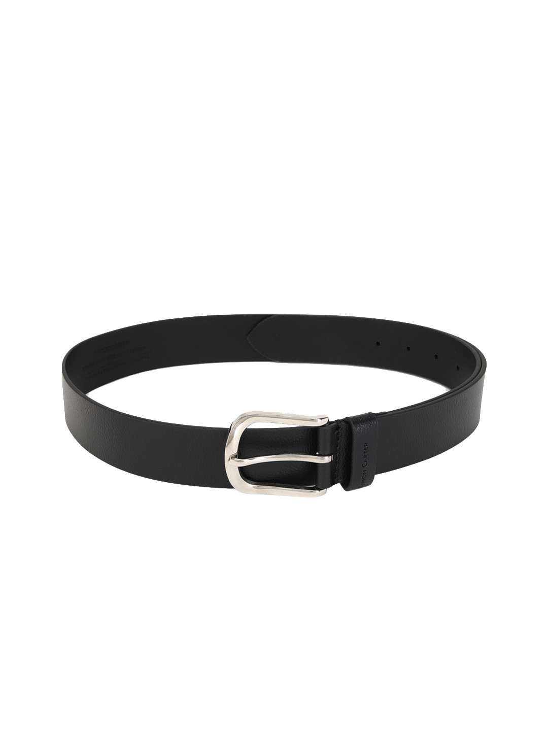 SIMON CARTER LONDON Men Black Leather Formal Belt