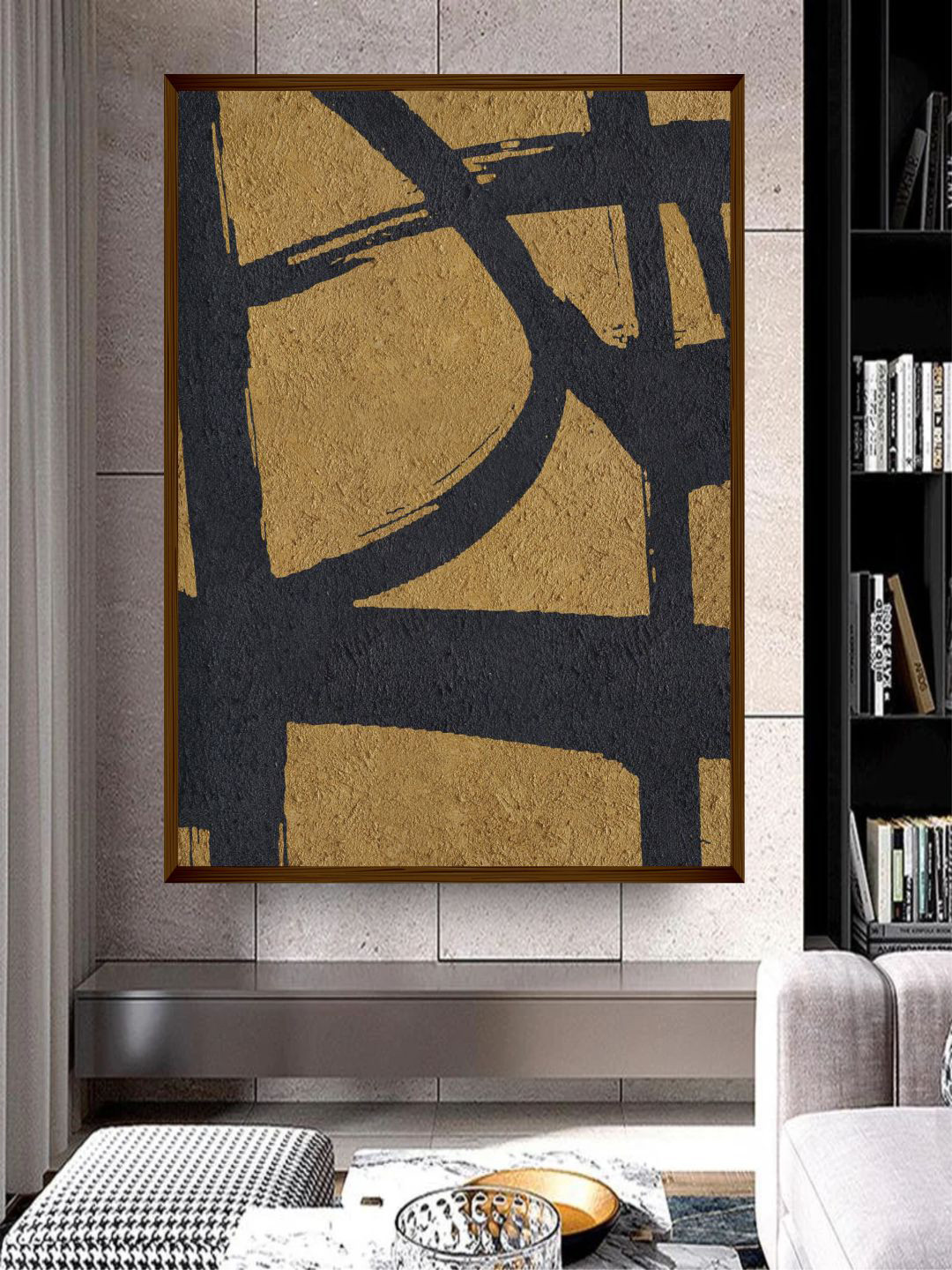 The Art House Brown Abstract Painting Wall Art