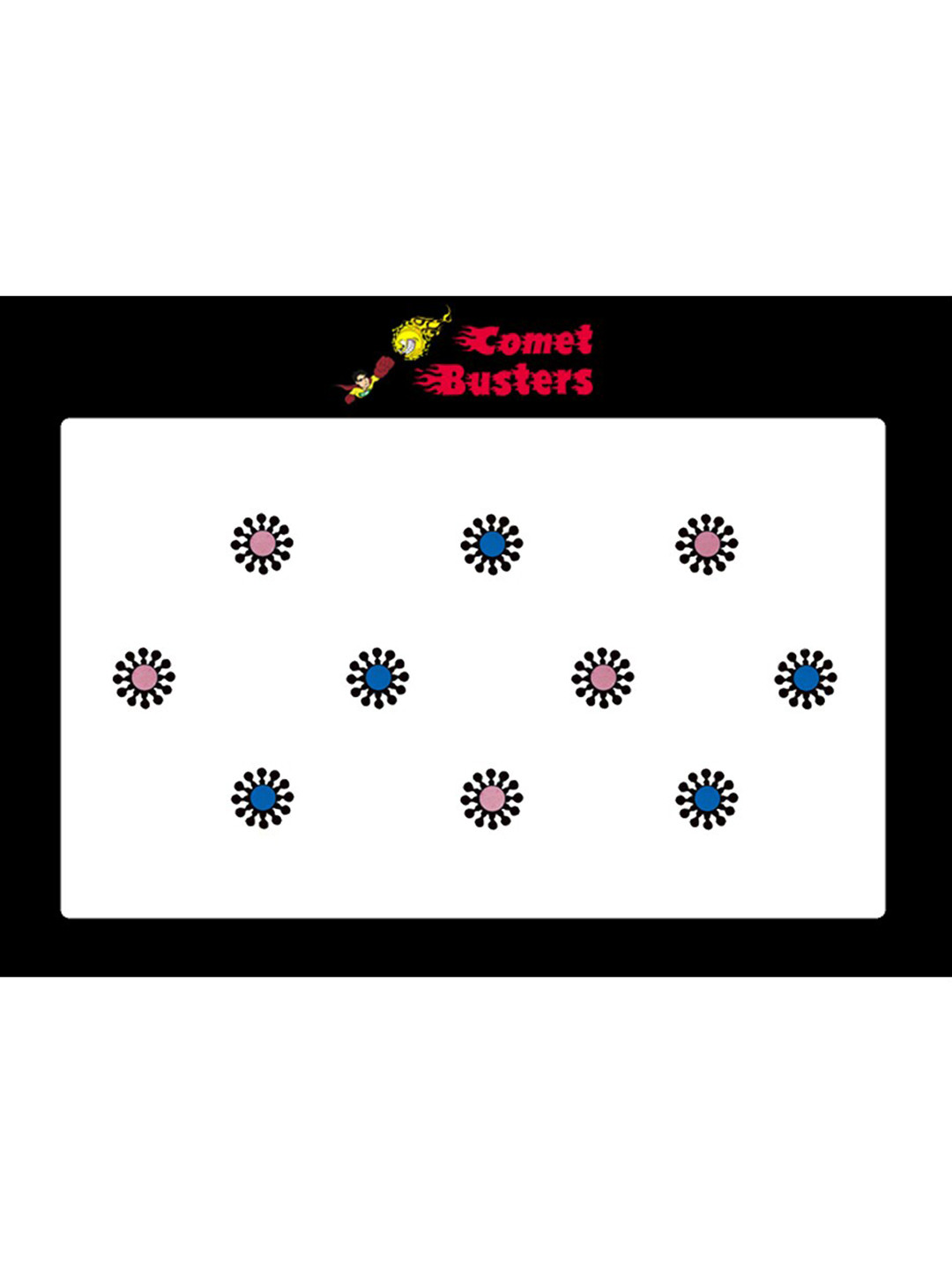 Comet Busters Pink & Blue Bindis - 10 Pcs