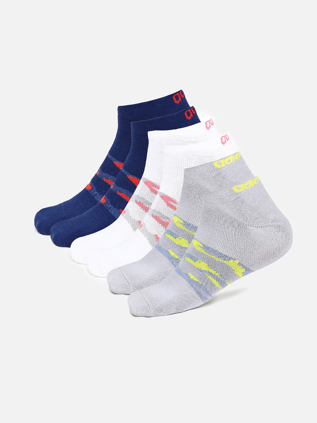 ADIDAS Pack Of 3 Patterned Ankle Length Socks