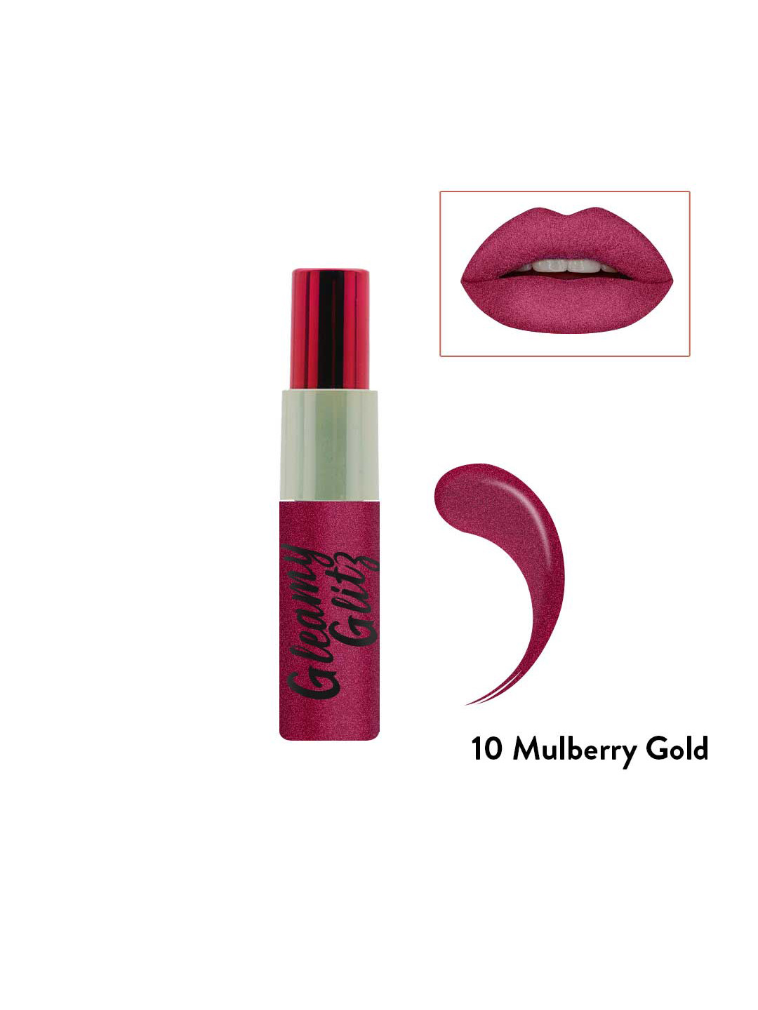 BeautyRelay London Gleamy Glitz From Classic to Bold Lipstick 10g-Mulberry Gold