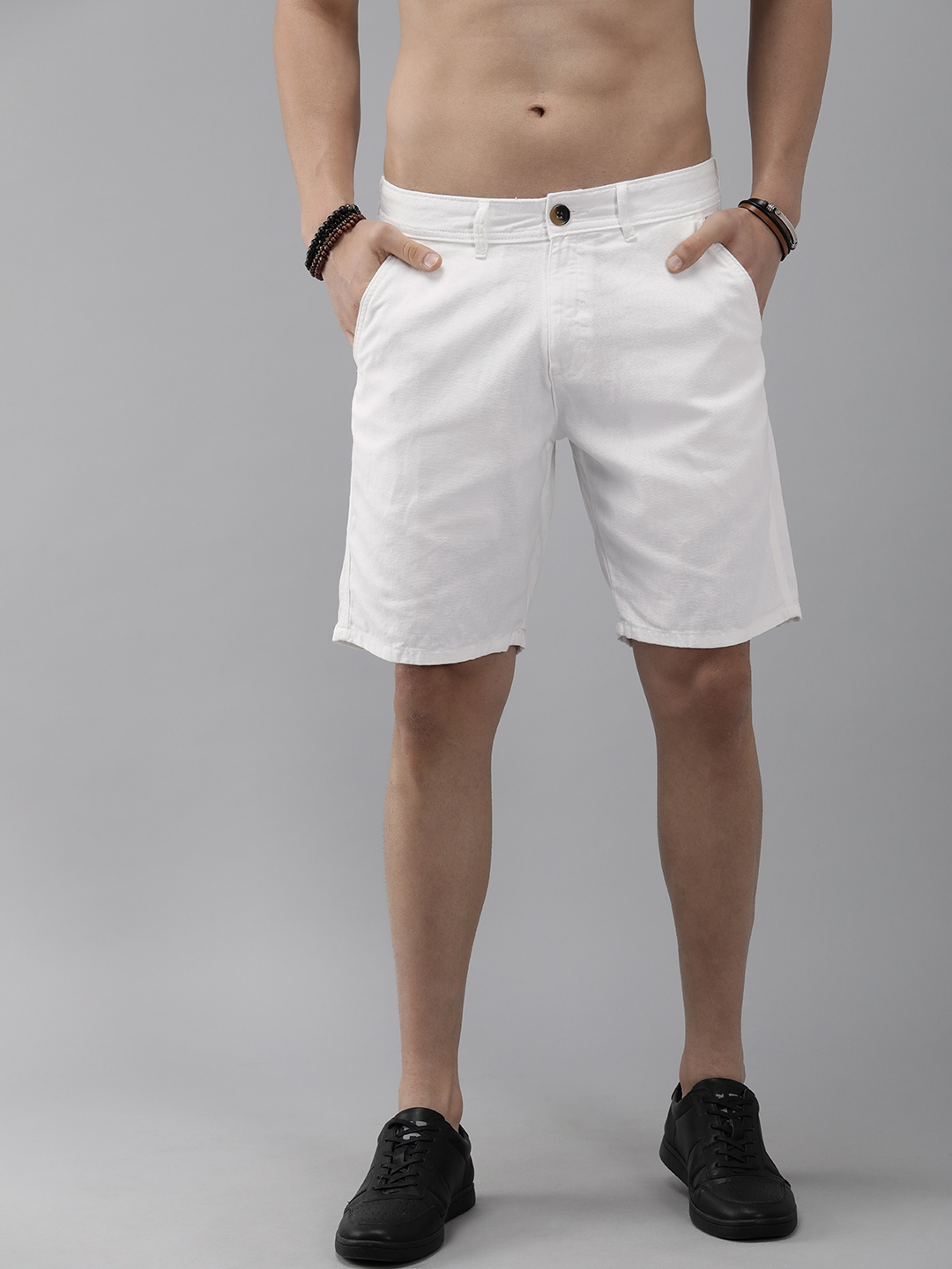 White slim fit shorts deals