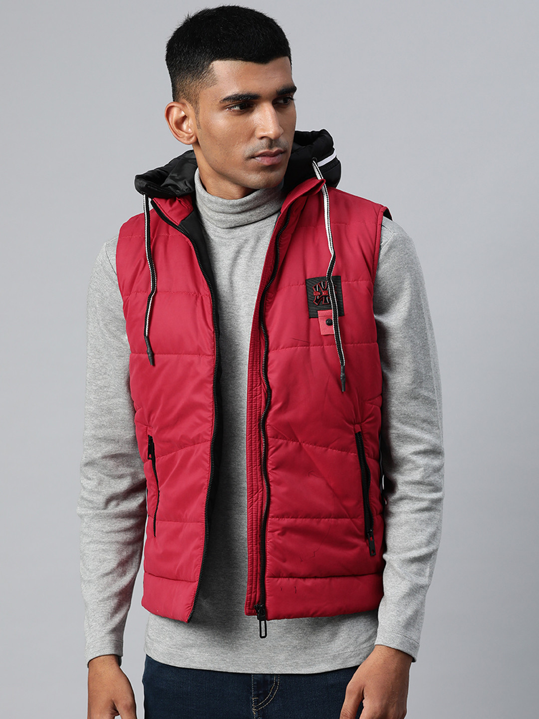 Pierre Carlo Men Red Padded Jacket