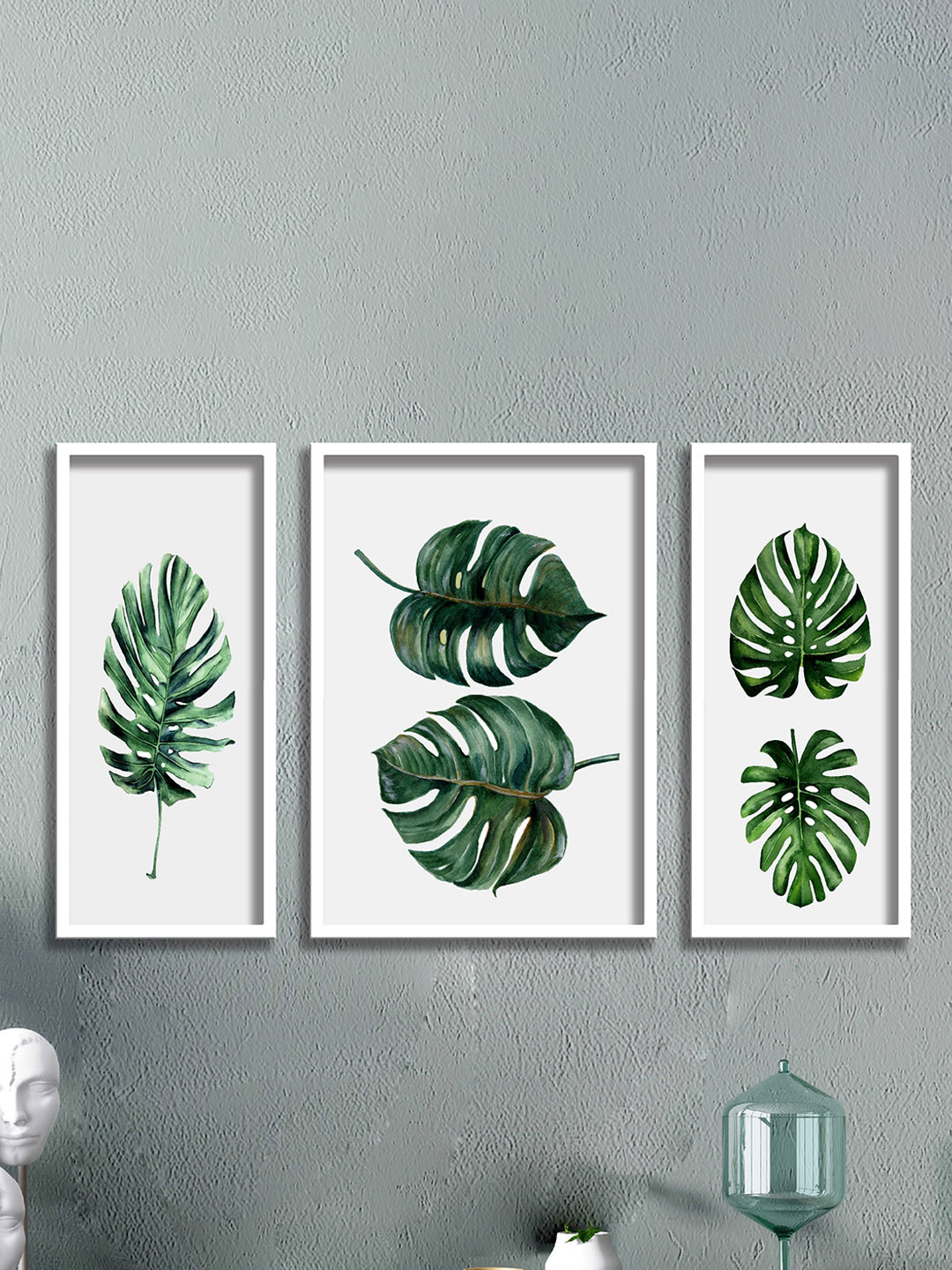 SAF Modern Paper 3 Piece Wall Rectangle Paintings Wall Art - 13.5 x 22.5 In