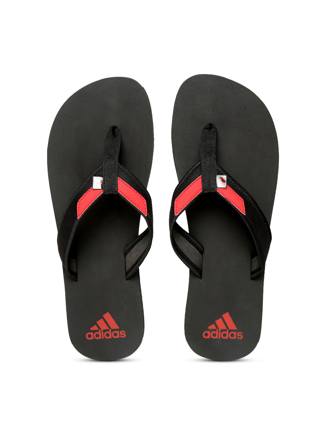 adidas slippers red and black