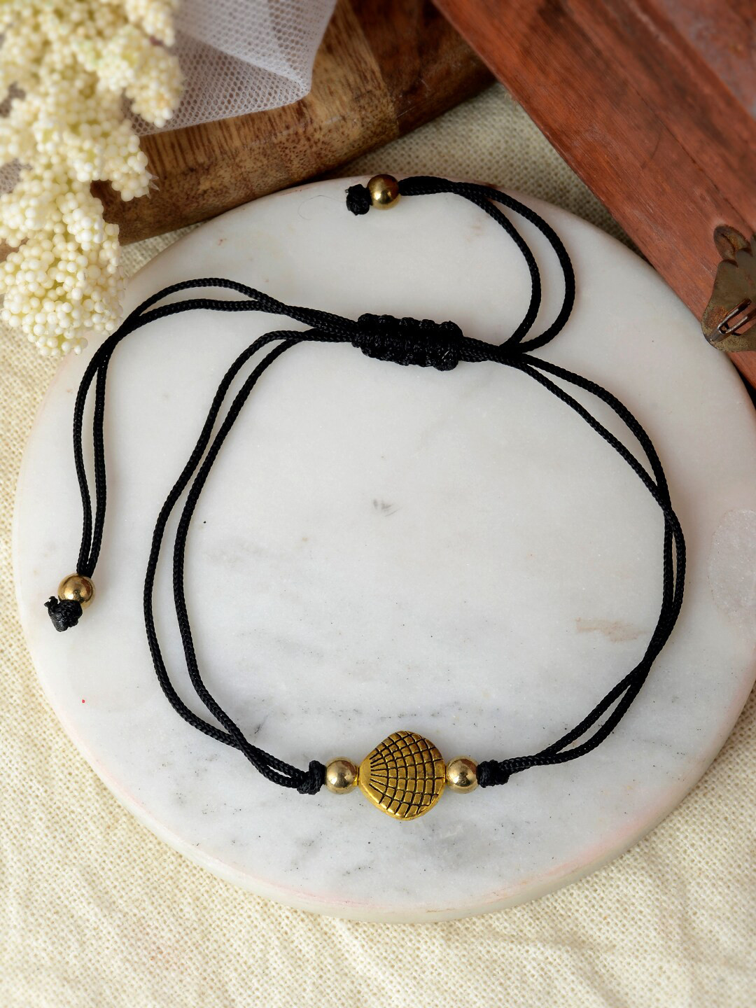 Silvermerc Designs Gold-Plated Charm Beads Beaded Anklet