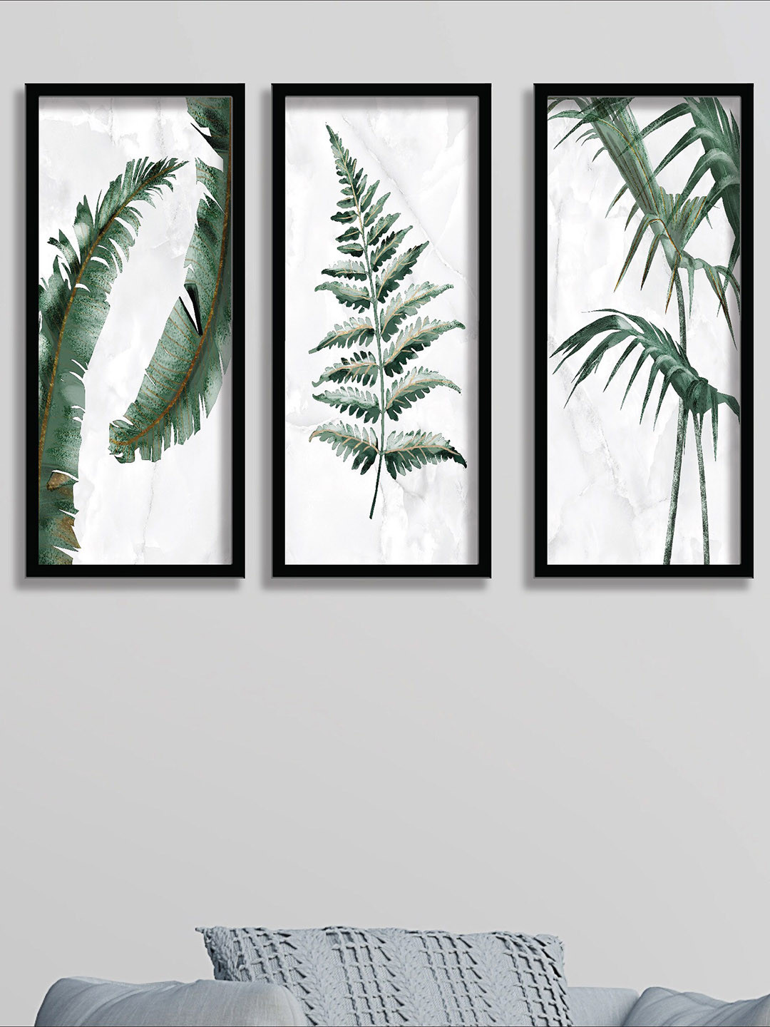SAF Wood 3 Pcs Wall Rectangle Paintings Wall Art -22.5x16.5In