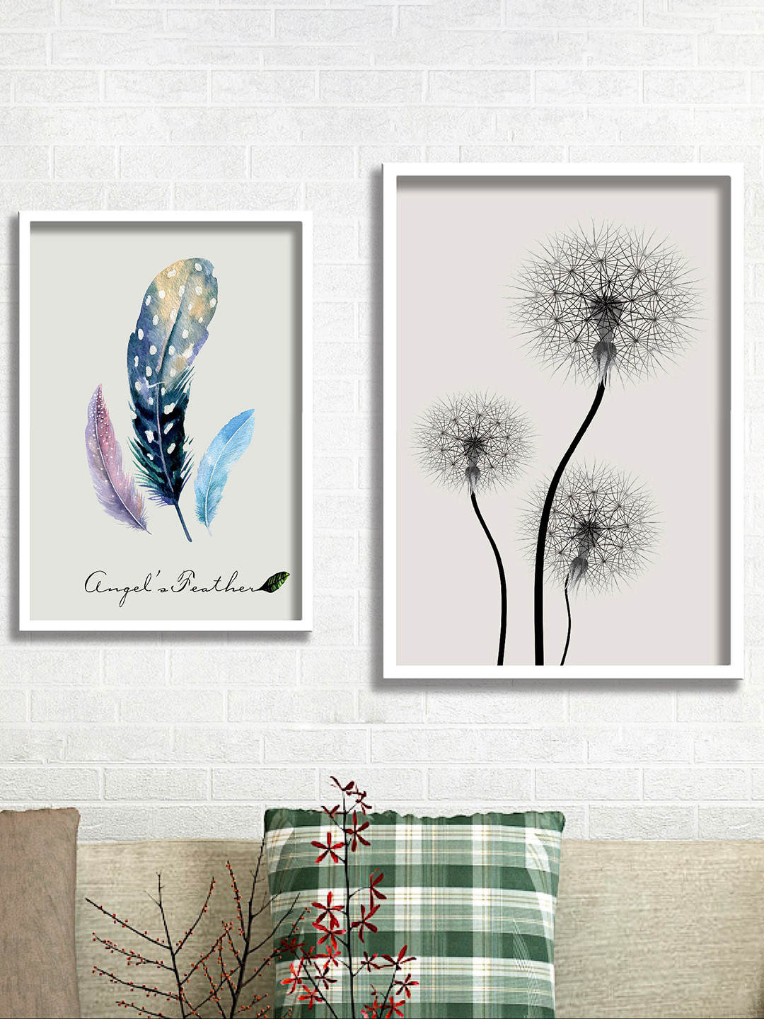 SAF Paper 2 Piece Wall Rectangle Paintings Wall Art