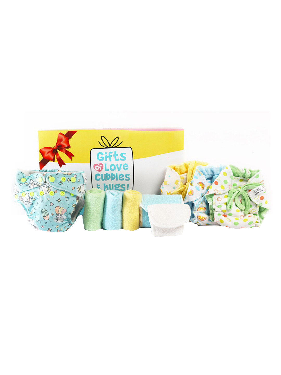 SuperBottoms Infant Set of 8 Pcs Multi Pure Cotton Baby Apparel Gift Set