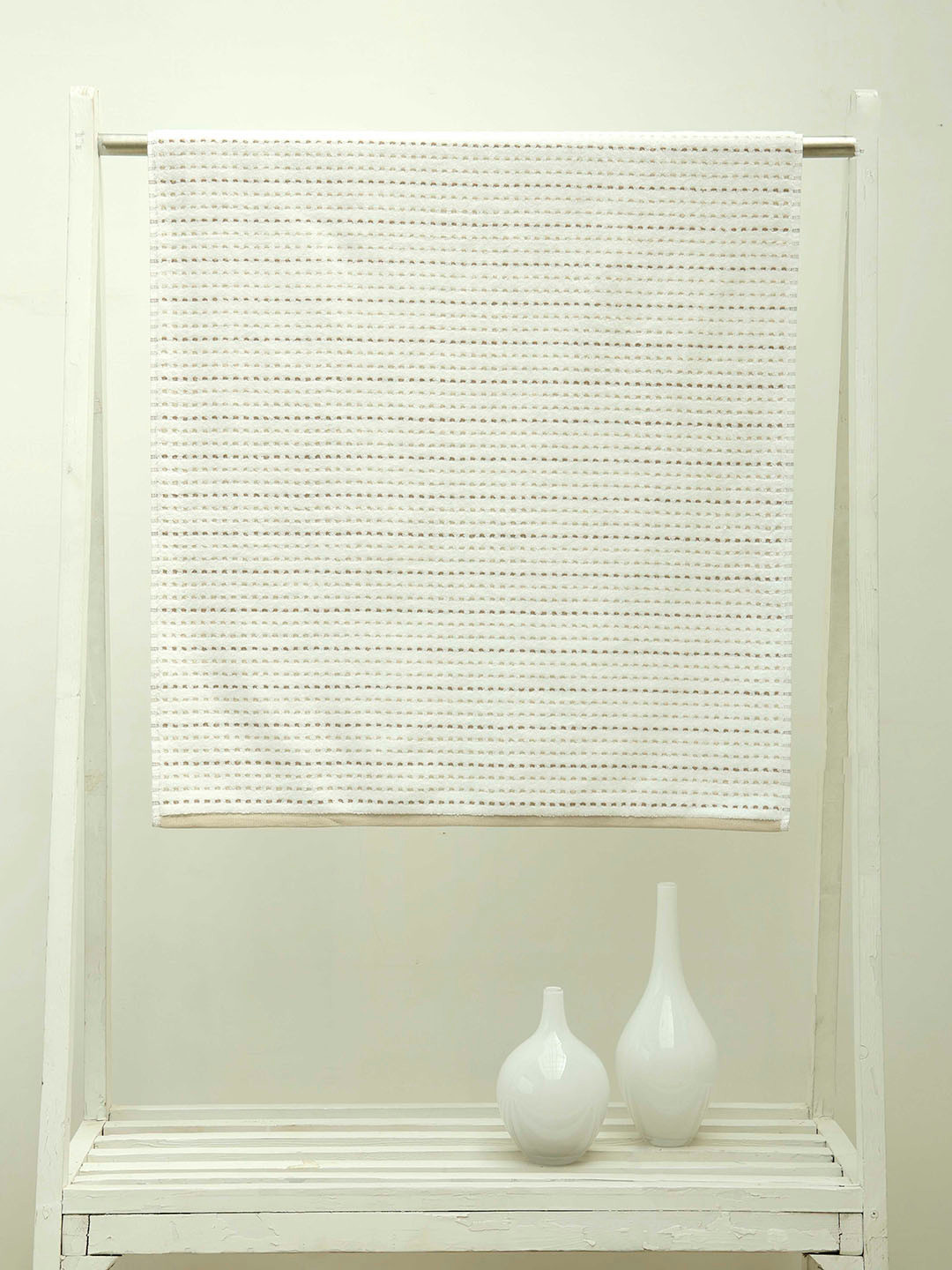 Ariana Beige Striped 550 GSM Cotton Bath Towel