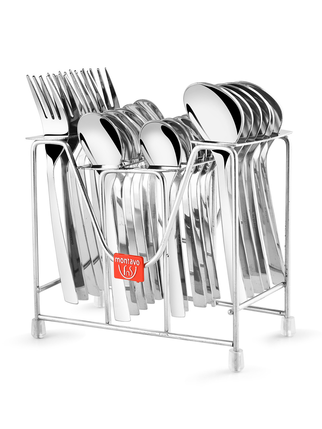 FNS Set Of 24 Silver-Toned Solid Cutlery