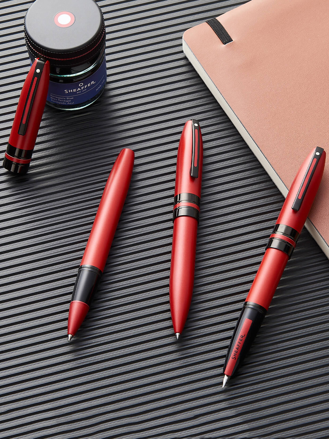 Sheaffer Red with Black Trim E9111 ICON Medium Nib Fountain Pen