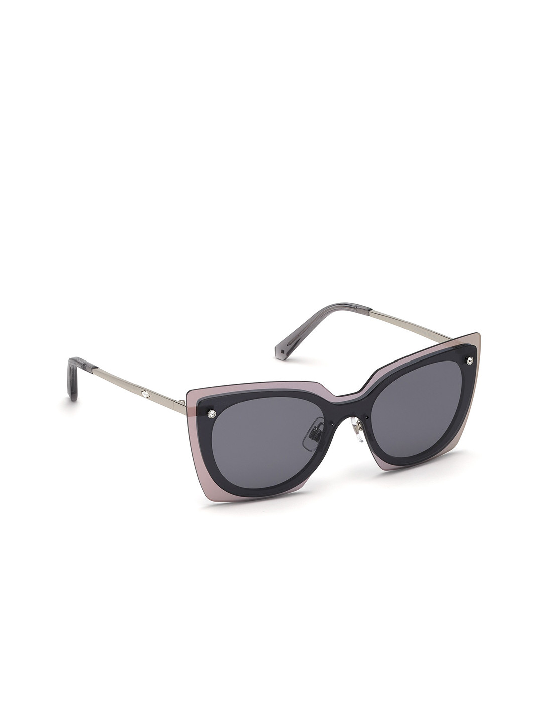 SWAROVSKI Women Grey Sunglasses SK0201 00 16A-Smoke